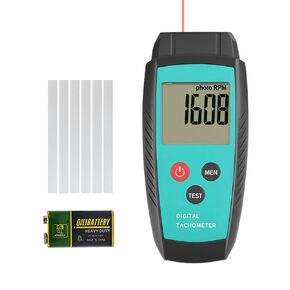 مقياس سرعة الدوران غير التلامسي مع شاشة LCD كبيرة لقياس عدد الدورات في الدقيقة بدقة، من 10 إلى 99,999 دورة في الدقيقة بالليزر، مقياس سرعة الدوران الرقمي مع أشرطة انعكاس، الحد الأقصى/الدقيقة/الأخيرة ووظيفة الذاكرة in Kuwait