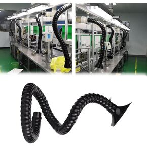 Flexible Dust Collection Hose 2-8 Inch, Soldering Fume Extractor, Duct Collector Arm for Commercial/Residential Use, Round Nozzle Smoke Removal Pipe (0.8m/2.6ft, ID 100MM/3.8/9in) in Saudi Arabia
