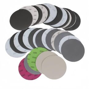 Wet Dry Sanding Discs 50 PCS 5 inch Sandpaper Set 100, 240, 320, 400, 600, 800, 1000, 1500, 2000, 3000 Grit, Hook and Loop Sandpaper 125mm for Metal Wood Paint Auto Polishing in Kuwait