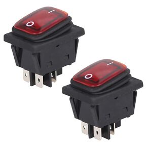 2 قطعة مفتاح هزاز مقاوم للماء 30 أمبير - تشغيل/إيقاف 4 دبابيس مع LED أحمر - 125 فولت/250 فولت تيار متردد من الدرجة البحرية مفتاح الطاقة in Kuwait