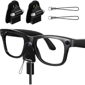 محول شحن متوافق مع Ray Ban Meta Glasses Gen 1/2 Wayfarer/Skyler/Headliner/Oakley Meta HSTN، موصل شاحن محمول لملحقات نظارات Meta مع مؤشر LED بمنفذ USB C، عبوتان in Kuwait