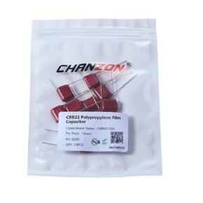 CHANZON 100nF CBB22 Film Capacitor (10pcs, ±5%, 630V, 10mm Pitch) – Rare Capacitance for High-Frequency Inverters & Precision Electronics in Kuwait