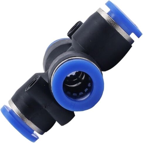 PZA6 Four-way Pipe Quick Connector PU Straight-through PE Plastic Pneumatic Cross-shaped 1Pcs(Pza8(blue)) in Saudi Arabia