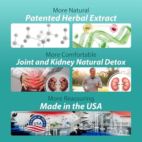 Natural Purge Uric Acid Flush, Support Uric Acid Cleanse and Balance, Joints and Mobility, Tart Cherry, Celery Seed and Eucommia Leaf Extract, Feet and Joint Support Supplement, 60 Capsules in Saudi Arabia