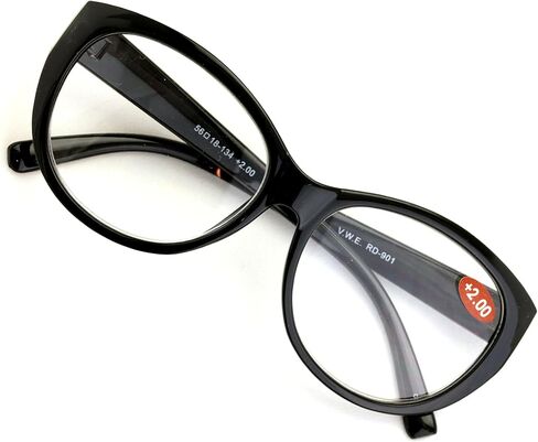 Oversize Women Reading glasses - Magnified Readers Cateye Vintage Jackie Oval - Clear lens in Saudi Arabia