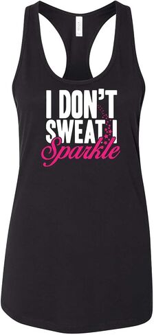 mintytees keepin' It Fresh I Don't Sweat I Sparkle Ladies Workout Tank Workout Tank Top in Saudi Arabia