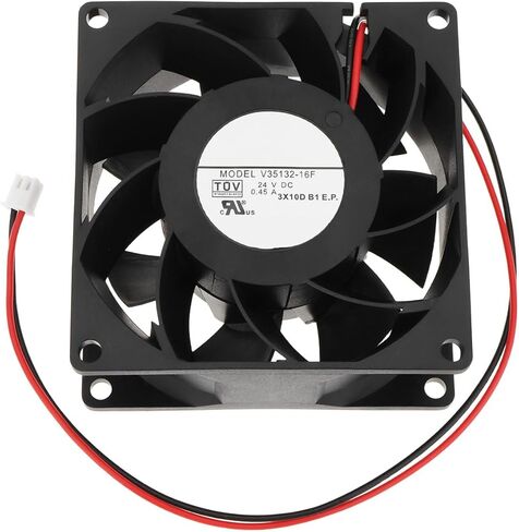 مروحة محورية عاكسة 2 دبوس 24 فولت 0.45 أمبير V35132-16F V35132-55RA متوافقة مع Nidec 80x80x38mm in Kuwait