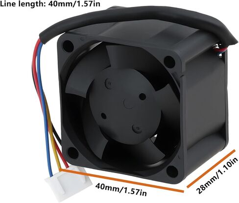 4Pin Cooling Fan EFC-04G12W-BP01 DC12V 1.00A for Computer 40x28mm in Saudi Arabia