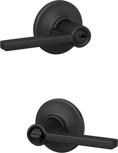 Schlage F10 LAT 619 رافعة باب Latitude، قفل مرور القاعة والخزانة، نيكل ساتان in Saudi Arabia