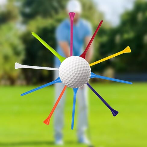 Golf Castle Tees Plastic Bulk Tee, 3.15 inch Step Down Unbreakable Mixed or Same Height Practice, 30 Pcs in Saudi Arabia
