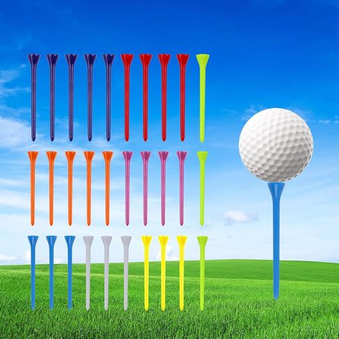 Golf Castle Tees Plastic Bulk Tee, 3.15 inch Step Down Unbreakable Mixed or Same Height Practice, 30 Pcs in Saudi Arabia