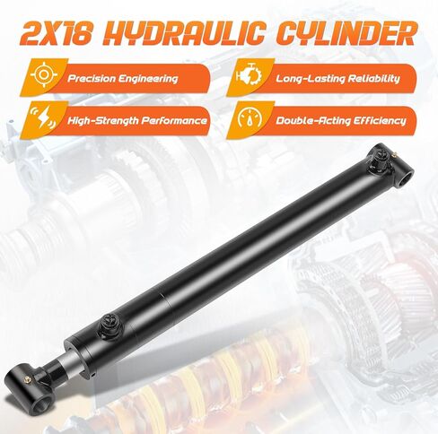 2x18 Hydraulic Cylinder - Double Acting Welded Cross Tube Hydraulic Cylinder 2" Bore x 18" Stroke - Universal Hydraulic Cylinders (2x18) - 3500 Psi in Saudi Arabia