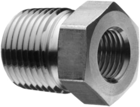 3/8" NPTF Male x 1/4" NPTF Male Hex Reducer Pipe Thread Bushing Steel Hydraulic Fitting (5-PACK) | 5406-06-04 in Saudi Arabia