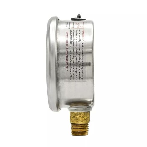 مقياس ضغط سفلي مملوء بالسائل 1/4 بوصة ذكر NPT مع قرص 2.5 بوصة - 0-500PSI - للأنظمة الهيدروليكية والهوائية التجارية أو الصناعية - استبدال مقياس الضاغط in Saudi Arabia