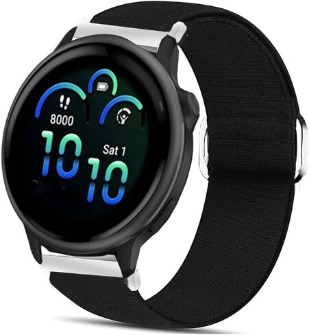 متوافق مع Garmin Vivoactive 6 Bands، 20 مم سريع التحرير من النايلون المطاطي القابل للتعديل وحزام بديل قابل للتعديل للرجال والنساء متوافق مع Garmin Vivoactive 6، Vivoactive 5، Vivoactive 3 in Kuwait