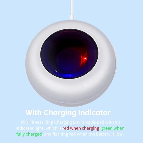 Smart Ring Charging Case Magnetic Charging Compartment Compact Box Portable Charger for for R02 R06 R11M R8 Fitness Ring with Magnetic Charging Port, in Saudi Arabia