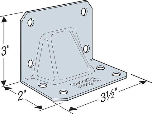 Simpson Strong-Tie HGA10KT HGA Galvanized Hurricane Gusset Angle with SDS Screws (10-Qty)(Pack of 2) in Saudi Arabia