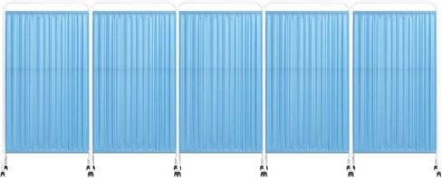1-5 Panels Privacy Screen,Divider with Wheels,Freestanding Temporary Partition Wall Panels,Waterproof Nylon Fabric for Offices Hospital(Color 3,2-Panel) in Saudi Arabia