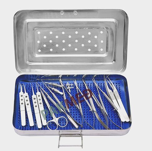 15 Pcs Microvascular kit Anastomosis for Artery Replantation Clamp Suture Kit Microsurgery kit in Saudi Arabia