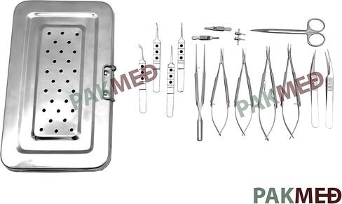 15 Pcs Microvascular kit Anastomosis for Artery Replantation Clamp Suture Kit Microsurgery kit in Saudi Arabia
