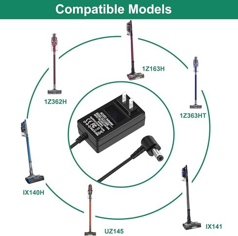 24.8V Charger for Shark Cordless Vacuum Cleaner, DK33-248080H-U for Shark IX141, IX141H, IX140H, IZ362H, IZ363HT, IZ163H, IZ142, IZ162H, WZ250, WZ250RD, Shark Rocket Pet Pro Power Cord in Kuwait