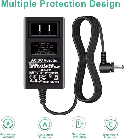 24.8V Charger for Shark Cordless Vacuum Cleaner, DK33-248080H-U for Shark IX141, IX141H, IX140H, IZ362H, IZ363HT, IZ163H, IZ142, IZ162H, WZ250, WZ250RD, Shark Rocket Pet Pro Power Cord in Kuwait