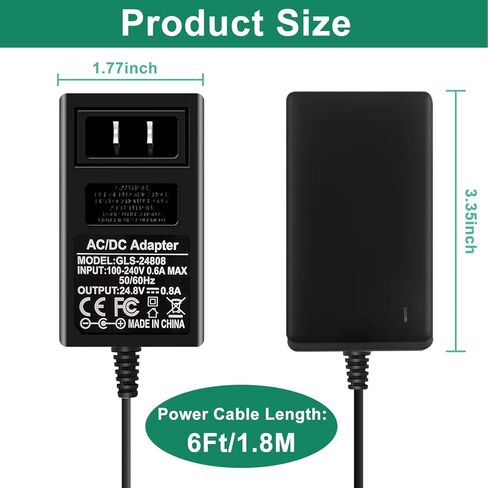 24.8V Charger for Shark Cordless Vacuum Cleaner, DK33-248080H-U for Shark IX141, IX141H, IX140H, IZ362H, IZ363HT, IZ163H, IZ142, IZ162H, WZ250, WZ250RD, Shark Rocket Pet Pro Power Cord in Kuwait