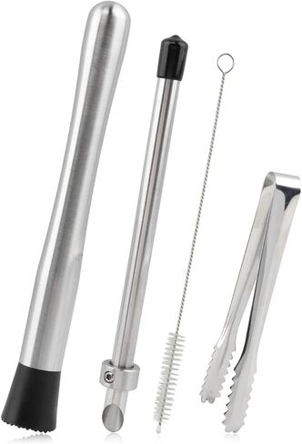 أداة ثقب المصاصة والطين لأكواب الأغطية البلاستيكية لعصير الليمون، أداة ثقب المصاصة المصنوعة من الفولاذ المقاوم للصدأ للمشروبات، لوازم حامل عصير الليمون الطازج (اللون: مجموعتان) in Kuwait