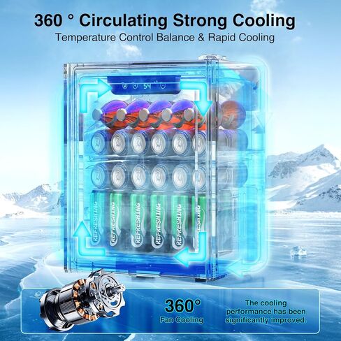 Kismile Mini Refrigerator Cooler 48L Beverage Fridge for 16 Bottle 68 Can,1.7 Cu.Ft Drink Fridge with Seamless Outer Frame,Electronic Temperature Control for Home/Bar/Office 40-61℉,Silver in Saudi Arabia