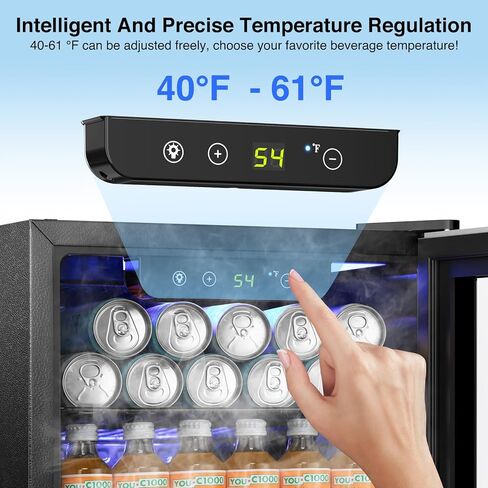 Kismile Mini Refrigerator Cooler 48L Beverage Fridge for 16 Bottle 68 Can,1.7 Cu.Ft Drink Fridge with Seamless Outer Frame,Electronic Temperature Control for Home/Bar/Office 40-61℉,Silver in Saudi Arabia