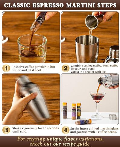 Espresso Martini Gift Kit - All-in-One Cocktail Maker with Espresso Mix & Bar Tool, Ideal Gift for Women, Coffee Lovers, Cocktail Enthusiasts in Saudi Arabia