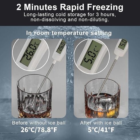 2Pcs XL Stainless Steel Whiskey Balls, Metal Reusable Ice Cubes, 2.2"/55mm Round Ice Balls for Whiskey Beverage Chiller Stones Rocks, Gifts for Men Husband Birthday in Saudi Arabia