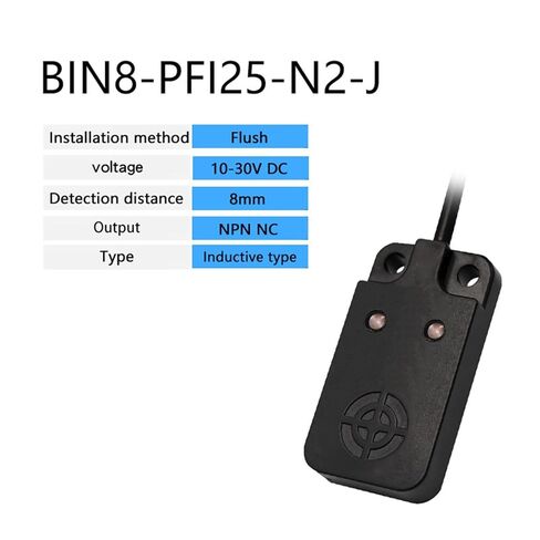 PFI25-8DN 12-24VDC/100-250VAC NPN PNP 8 مم نطاق الاستشعار مستطيل الشكل من النوع المسطح حثي القرب، 1 ​​قطعة (NPN NC) in Kuwait