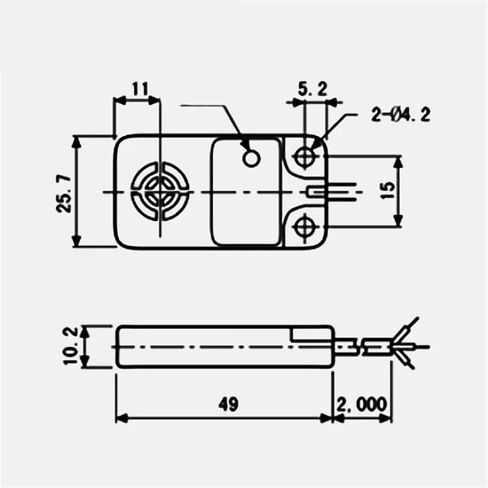 PFI25-8DN 12-24VDC/100-250VAC NPN PNP 8 مم نطاق الاستشعار مستطيل الشكل من النوع المسطح حثي القرب، 1 ​​قطعة (NPN NC) in Kuwait