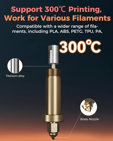 Creality Official Ender 5 Max Hotend، يدعم الطباعة السريعة بسرعة 700 مم/ثانية والطباعة بدرجة حرارة عالية 300 درجة مئوية، تصميم مبتكر متعدد القنوات يعزز كفاءة الطباعة بشكل فعال in Saudi Arabia