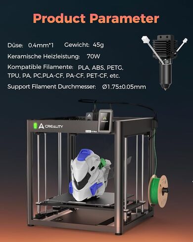 Creality Official Ender 5 Max Hotend، يدعم الطباعة السريعة بسرعة 700 مم/ثانية والطباعة بدرجة حرارة عالية 300 درجة مئوية، تصميم مبتكر متعدد القنوات يعزز كفاءة الطباعة بشكل فعال in Saudi Arabia