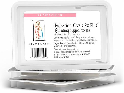 Bezwecken - أشكال بيضاوية للترطيب 2X Plus DHEA (3 عبوات) - 16 بيضاوية قوية للغاية - تم تركيبها بشكل احترافي لتخفيف جفاف المهبل لدى النساء بعد انقطاع الطمث - آمنة وطبيعية in Saudi Arabia