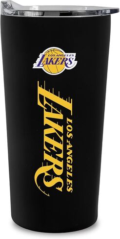 Rico Industries NBA Basketball Los Angeles Lakers Black 18oz Soft Touch, Easy Grip Tumbler in Saudi Arabia