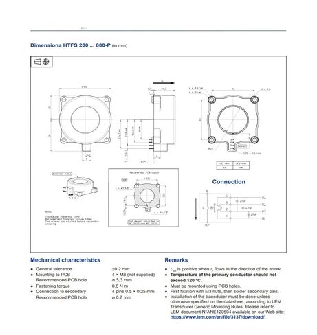 HTFS200-P محول مستشعر تيار مفتوح الحلقة 200A in Saudi Arabia