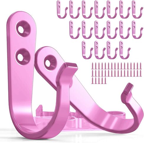 BREYDROK 20PCS Heavy Duty Metal Coat Hooks for Wall, Single Prong Hanging Hooks with 40 Screws for Towels, Backpacks, Hats & Dog Leashes in Saudi Arabia
