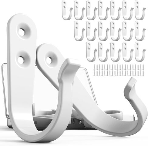 BREYDROK 20PCS Heavy Duty Metal Coat Hooks for Wall, Single Prong Hanging Hooks with 40 Screws for Towels, Backpacks, Hats & Dog Leashes in Saudi Arabia