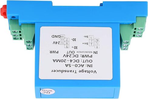 جهاز إرسال تيار متردد مع مخرج DC4-20mA، محول تيار AC0-5A للتحكم في توزيع الطاقة، مستشعر معزول من نوع القاعة مع حامل سكة in Kuwait