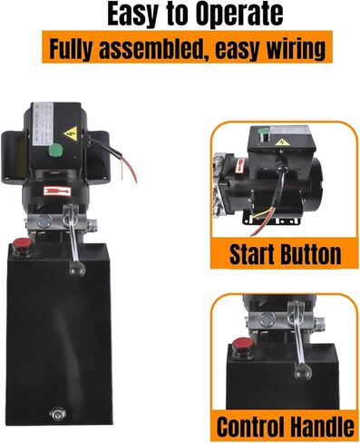 3.5 Gal/14 Quart Hydraulic Power Unit, 2.2kw 220V Single-Acting Hydraulic Pump for Car Lift, 2950 PSI Max Relief Pressure, Replacement for Dump Trailers and Lifting Platforms Mixizap in Saudi Arabia