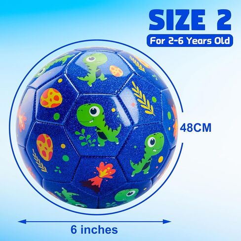 U&C Planet Soccer Ball Size 2 Size 3 Size 4 for Toddler Kids with Pump Deflated, Cartoon Unicorn Dinosaur Soccer Ball Toy for Girls Boys 1-3 2-8 6-12 in Saudi Arabia