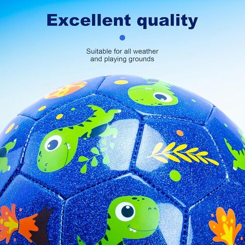 U&C Planet Soccer Ball Size 2 Size 3 Size 4 for Toddler Kids with Pump Deflated, Cartoon Unicorn Dinosaur Soccer Ball Toy for Girls Boys 1-3 2-8 6-12 in Saudi Arabia