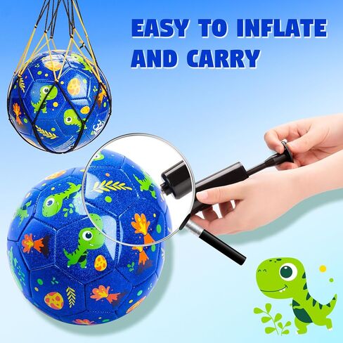 U&C Planet Soccer Ball Size 2 Size 3 Size 4 for Toddler Kids with Pump Deflated, Cartoon Unicorn Dinosaur Soccer Ball Toy for Girls Boys 1-3 2-8 6-12 in Saudi Arabia