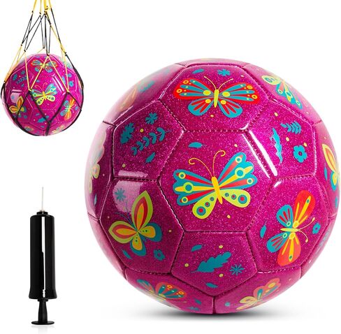 U&C Planet Soccer Ball Size 2 Size 3 Size 4 for Toddler Kids with Pump Deflated, Cartoon Unicorn Dinosaur Soccer Ball Toy for Girls Boys 1-3 2-8 6-12 in Saudi Arabia