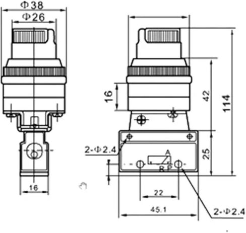 2/3 Way G1/8" Manual Rotary Switch air Mechanical Valve selector Control MOV-01 in Saudi Arabia
