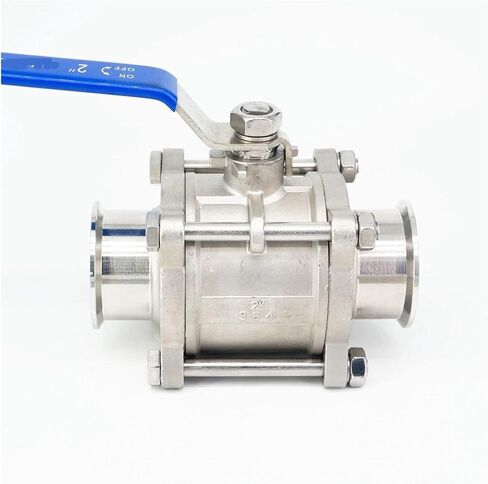 DN40 Installation of 51 mm Pipe Outer Diameter Triple clamp 2-inch SS304 Stainless Steel Sanitary Card Sleeve Ball Valve in Saudi Arabia