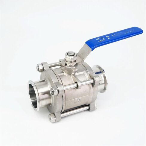 DN40 Installation of 51 mm Pipe Outer Diameter Triple clamp 2-inch SS304 Stainless Steel Sanitary Card Sleeve Ball Valve in Saudi Arabia
